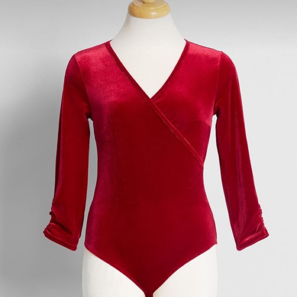 ModCloth Suits You Well Velvet Bodysuit Sz 2X
